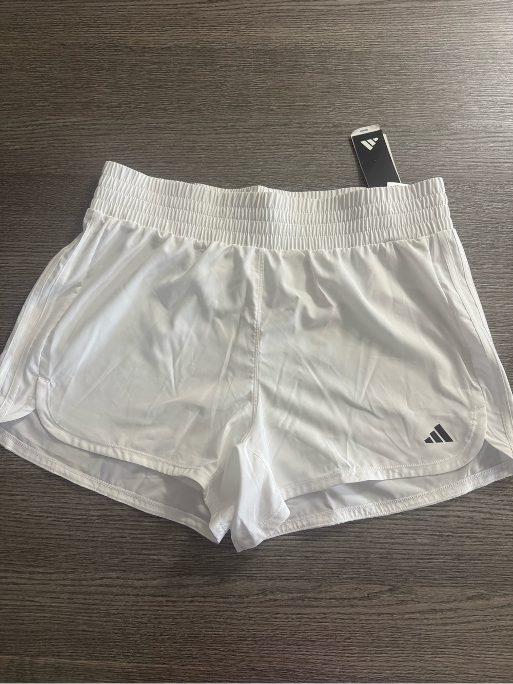 Adidas Women’s Pacer Woven Shorts High Rise 3” Inseam Size XL white